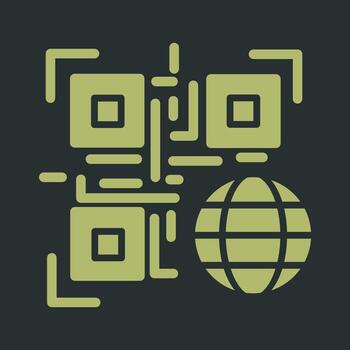 QR Code Website Icon Design vector