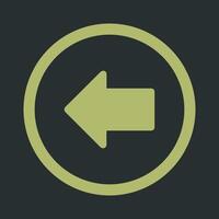 Left Arrow Icon Design vector