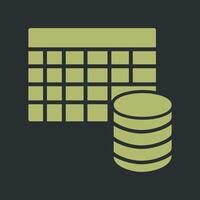 Table Data Icon Design vector