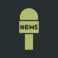News Microphone Icon Design vector