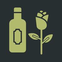 Wine and Roses Icon Design vector