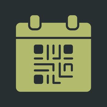 QR Code Calendar Icon Design vector
