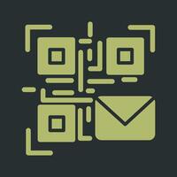 QR Code Email Icon Design vector