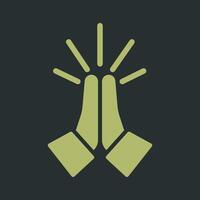 Folded Hands Icon Design vector