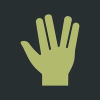 Vulcan Salute Icon Design vector