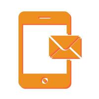 Mobile E-mail Icon Design vector