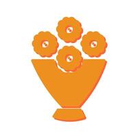 Flower Bouquet Icon Design vector