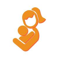 Mother and Child Icon Design vector