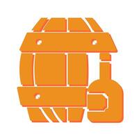 Wine Barrel Icon Design vector