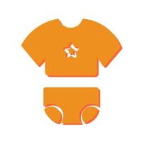 Baby Clothes Icon Design vector