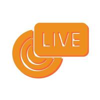 Live Broadcast Icon Design vector