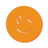 Winking Face Icon Design vector