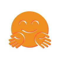 Hugging Face Icon Design vector