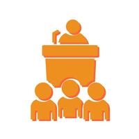 Press Conference Icon Design vector