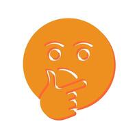 Thinking Face Icon Design vector