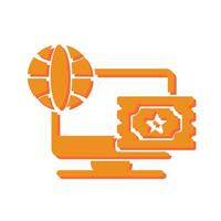 Ticket System Icon Design vector