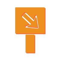 Diagonal Down Right Arrow Icon Design vector