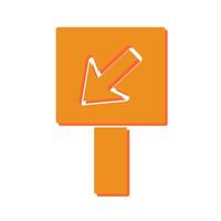 Diagonal Down Left Arrow Icon Design vector