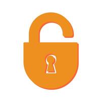 Open Lock Icon Design vector