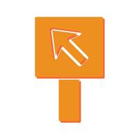 Diagonal Up Left Arrow Icon Design vector