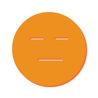 Neutral Face Icon Design vector