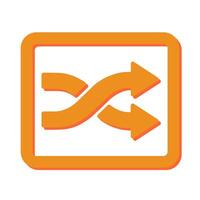 Shuffle Tracks Button Icon Design vector