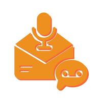 Voice Message Icon Design vector