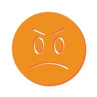 Angry Face Icon Design vector