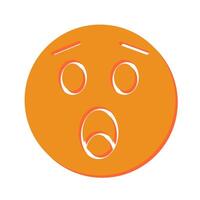 Astonished Face Icon Design vector