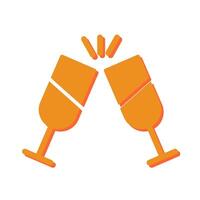 Champagne Toast Icon Design vector