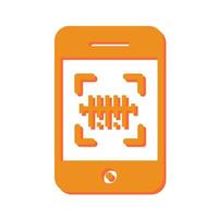 Mobile Scanning Icon Design vector