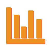 Bar Chart Icon Design vector