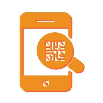 QR Code Authentication Icon Design vector