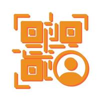 QR Code Contact Icon Design vector