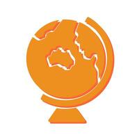 Earth Globe Asia Australia Icon Design vector