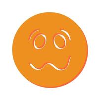 Woozy Face Icon Design vector