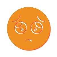 Pleading Face Icon Design vector