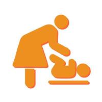 Changing Table Icon Design vector