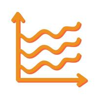 Spline Chart Icon Design vector