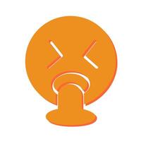 Face Vomiting Icon Design vector