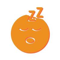 Sleeping Face Icon Design vector