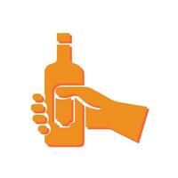 Wine Bottle Holder Icon Design vector