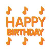 Happy Birthday Song Icon Design vector