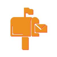 Mailbox Flag Icon Design vector