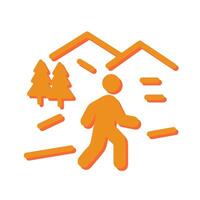 Nature Walk Icon Design vector
