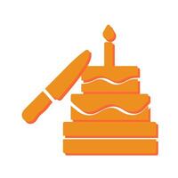 Cake Cutting Icon Design vector