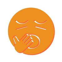 Yawning Face Icon Design vector