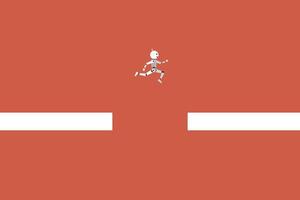 Robot jumping over gap as symbol of overcoming challenges and finding solutions with help of ai. concept of Artificial intelligence and future technology vector