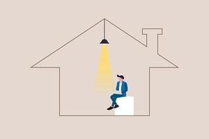 Freelance professional working on computer in a home office. concept of Expansion business, remote job or distance work, virtual office or working anywhere vector