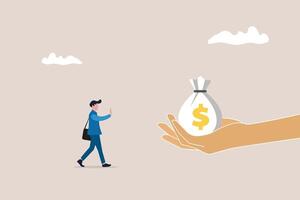 Man refuse money. concept of Stop corruption, anti bribery vector